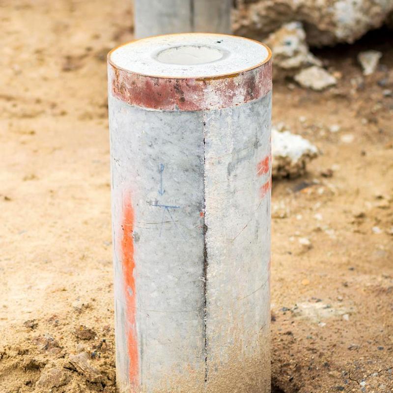 Micro pile foundation for construction