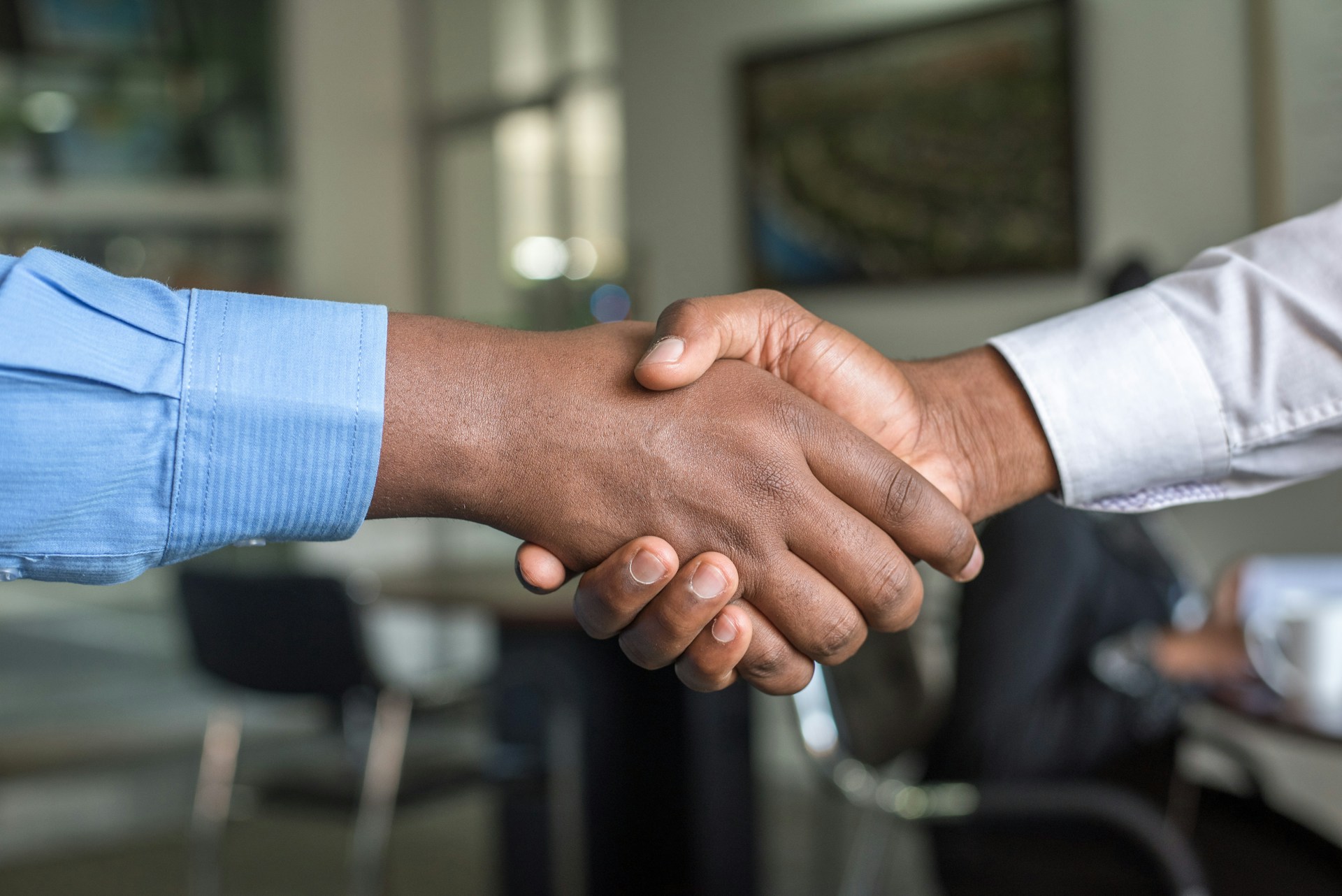 hand shake visual hand shake visual