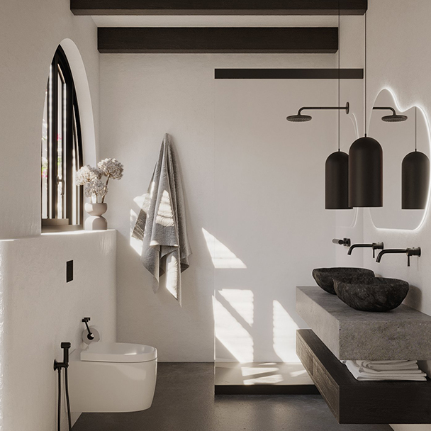 neat ISOLA villa bathroom photo