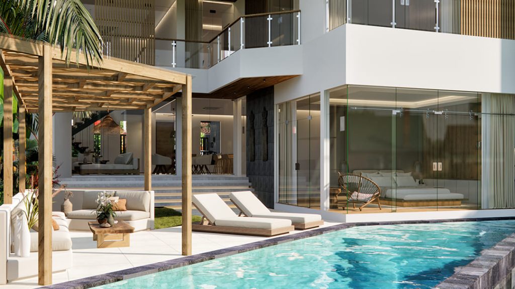 Belkin villa pool view