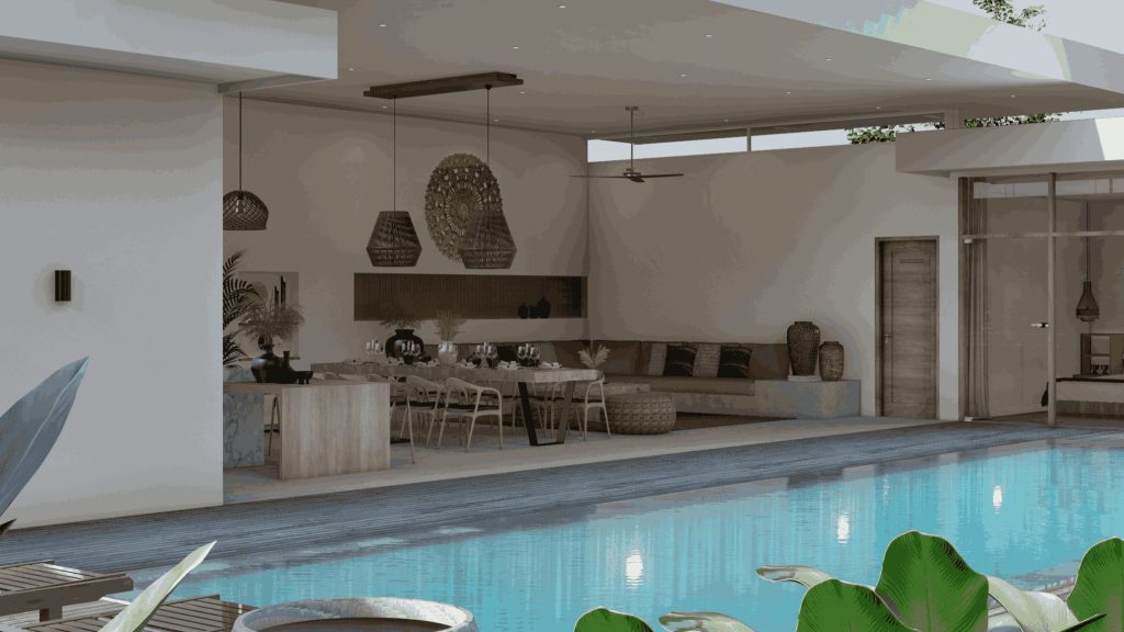 KOI villa pool view 2