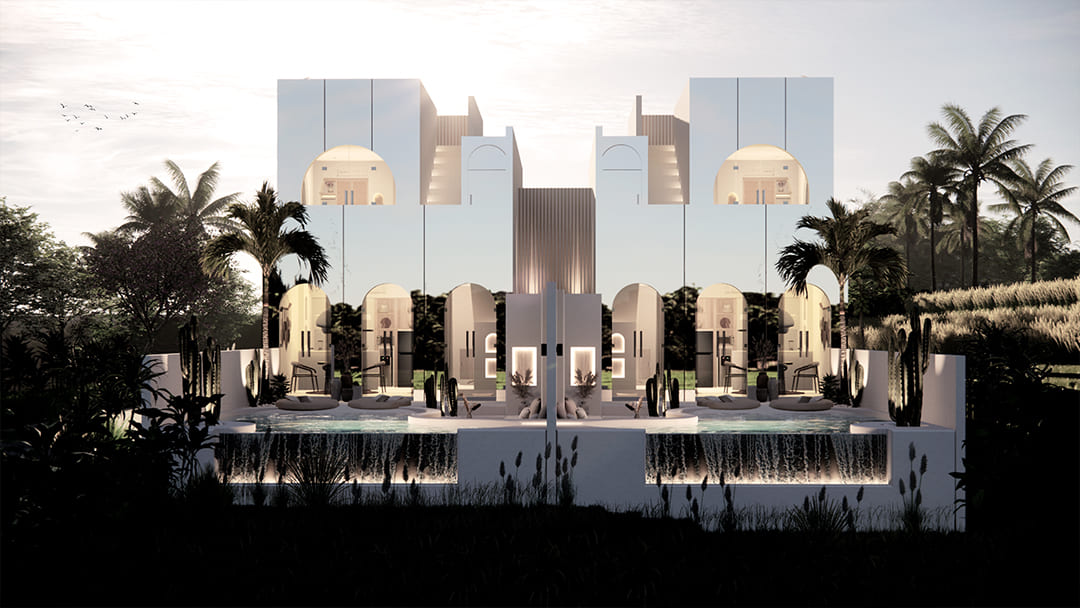 MIRROR villa front view design