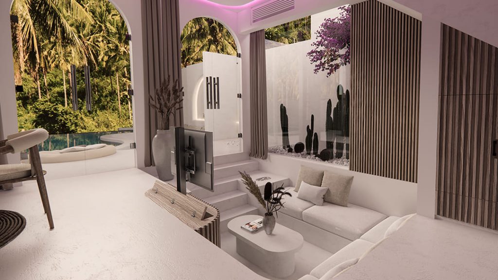 MIRROR Villa living room